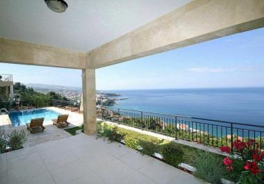 Beautiful modern 3 bedroom villa in Dobra Voda with panoramic sea views and pool