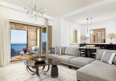 Exclusive sea view penthouse in Lustica Bay with pool access