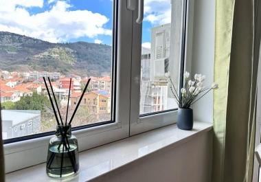 Charming top-floor 33 m2 apartment in Budva with stunning sea views