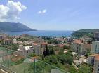 Seaview 28 m2 studio in Bečići with terrace near best sand beaches