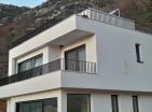 New modern villa with rooftop terrace with great panoramic sea view in Buljarica