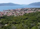 Exclusive 1430m2 land plot overlooking sea in Tivat, Montenegro