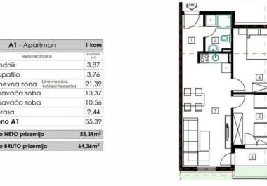 Luxury seaview 64 m2 apartment in Bečići in exclusive complex