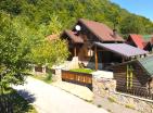 Wooden 94 m2 house in Kolašin with fireplace next to river