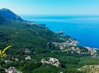 Land plot 730 m2 above Sveti Stefan for building a lux panoramic villa