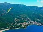 Land plot 730 m2 above Sveti Stefan for building a lux panoramic villa