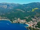 Land plot 730 m2 above Sveti Stefan for building a lux panoramic villa