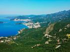 Land plot 730 m2 above Sveti Stefan for building a lux panoramic villa