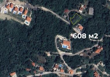 Flat sea view 608 m2 land in Przno for building a villa