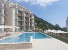 New luxurious sea view 62 m2 flat with pool in Seoca, Budva